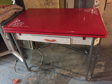 Vintage Tepco Metal Top Kitchen Table Set 